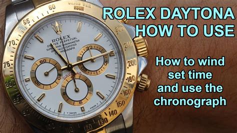 rolex daytona button function|rolex daytona instructions.